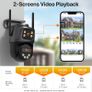 Outdoor 4G SIM Card IP Camera Dual Screen Outdoor PTZ Camera Auto Tracking Security Video Surveillance iCsee Image 8