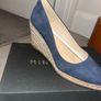 Mint Velvet Navy Wedge Heels Image 3