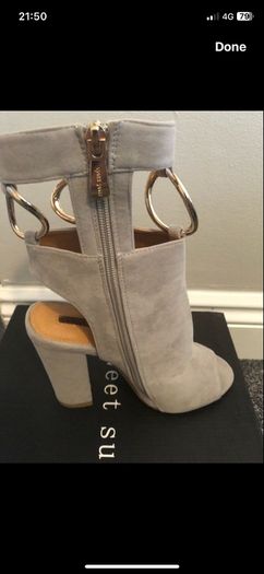 Size uk4 grey suede shoes