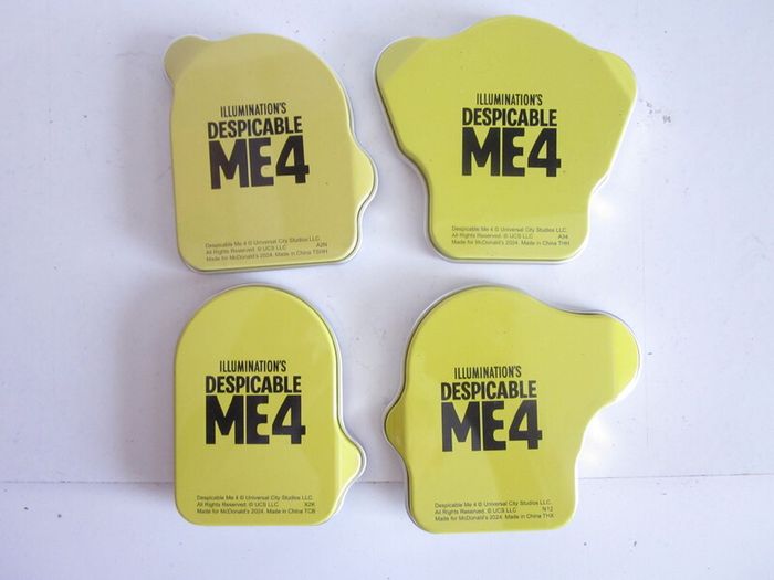 Minions Mc Donalds Tin Box  2024 Happy Meal X4
