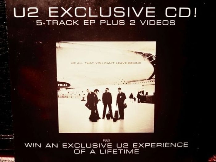 2001. U2.Exclusive 5-Track Live EP CD Plus 2 Videos