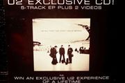 2001. U2.Exclusive 5-Track Live EP CD Plus 2 Videos