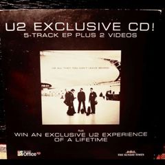 2001. U2.Exclusive 5-Track Live EP CD Plus 2 Videos