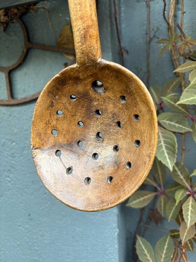 Primitive Wooden Cooking Strainer