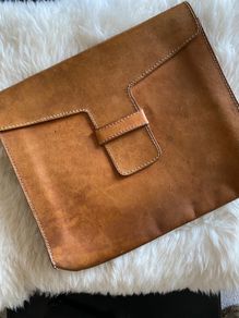 Antique leather satchel
