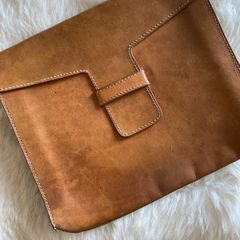 Antique leather satchel