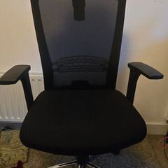 Ergonomic Office Chair with Headrest & Metal Base