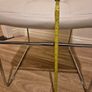 4 Beautiful White and Chrome Chairs Image 4