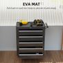 5-Drawer Tool Chest with Wheels, Steel Lockable Tool Storage Cabinet with Handle, 2 Keys for Garage, Workshop, Black Image 4
