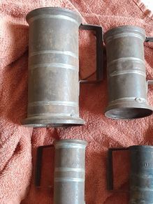 old French tin Smith  measures