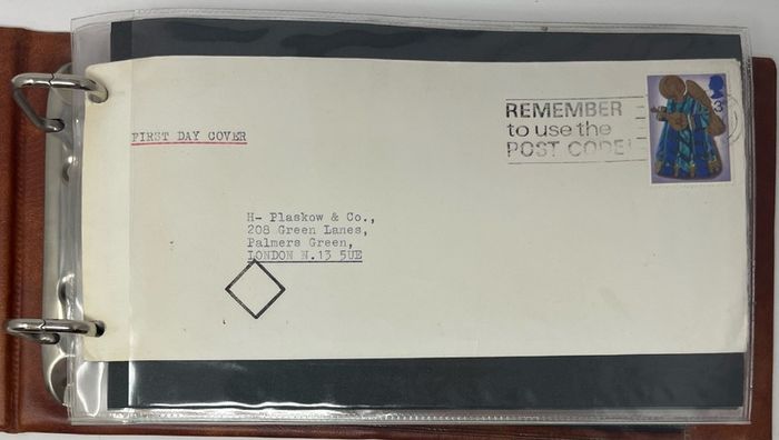 Collection of 38 Stamp First Day Covers, 1872-75 housed in Royal Mail small album with good range and including definitive values plus regionals. 38 images of contents