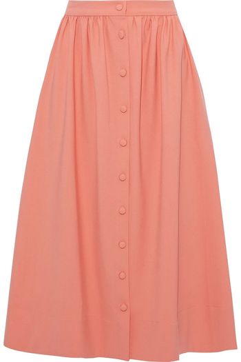 CHINTI & PARKER Gathered dust pink skirt with pockets