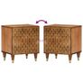 Bedside Cabinets 2 pcs 40x33x46 cm Solid Wood Mango Image 4