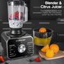 1100W Multifunctional Food Processor - Mixer, Crusher, Grinder, Citrus Juicer, Kneading Dough Blades with 3.2 L Bowl, 1.5 L Mixing Cup Black (FREE POSTAGE) Image 6