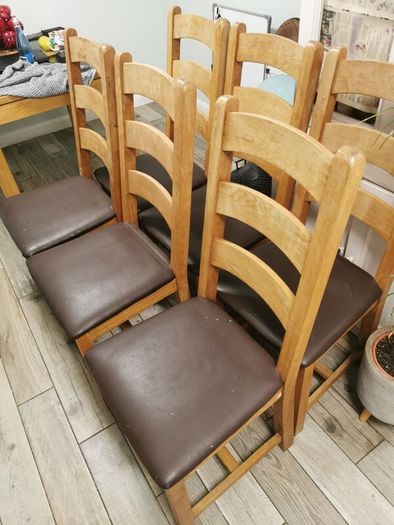 Heavy oak chairs