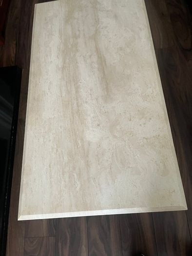 Travertine coffee table