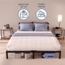 King Size Bed Frame Metal 150x200 with Storage 35cm Image 5