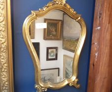 Vintage gilt mirror with easel stand