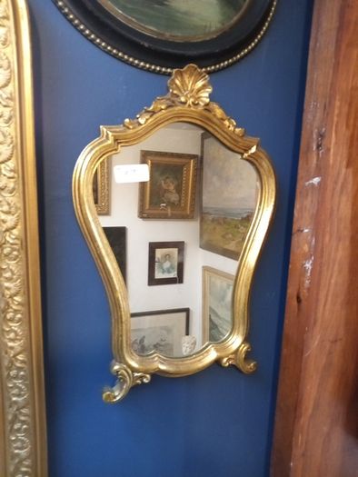 Vintage gilt mirror with easel stand