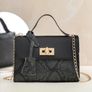 Black snakeskin twist lock bag Image 7