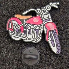 Vintage motorcycle,  pin back badge.