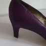 CEFALU Ladies Purple Leather Court Shoes Heels New In Box Size EU37 UK4 CAN POST Image 9