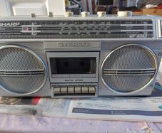 Vintage SHARP Stereo Radio Cassette Recorder, Model GF-4343E(S), Radio works great, Tape Deck does not play tapes. Excellent Volume