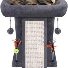 Small Cat Tree Indoor Cats Activity Centre with Scratching Board - Brand New Sealed