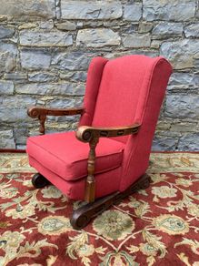 Victorian Walnut Nursing Rocking Chair.