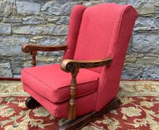 Victorian Walnut Nursing Rocking Chair.