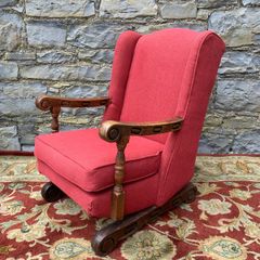 Victorian Walnut Nursing Rocking Chair.