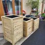Handcrafted Large Wooden Planters, Veg Planter, Bamboo boxes Made to Order Image 6
