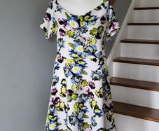 New Look white floral dress, Size 18