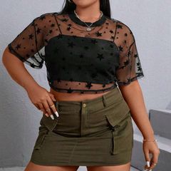 Fabulous Black Mesh Top size 18 - great with skirts, leggings, sleevless dresses etc