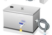 25L Stainless Steel Grease Trap Kitchen Sink Oil Separator Interceptor