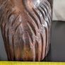 African Wooden Head Bookends Pair Hand Carved Tribal Hardwood Busts Image 2