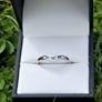 Brand New 9ct White Gold Emerald & Diamond Wishbone Ring Image 5