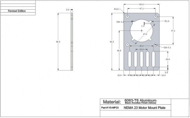 Nema 23 Motor Mount Plate