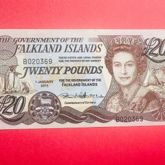 Falkland. Islands   20 Pounds. 1984   Pick 15a Scarce.uncirculated