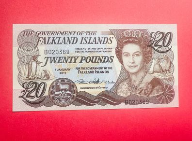 Falkland. Islands   20 Pounds. 1984   Pick 15a Scarce.uncirculated