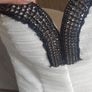 Daisy mini dress  puff style with crystals aplication size 6-8 Image 4