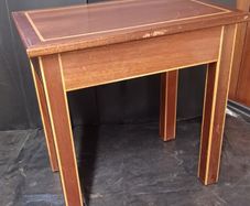 Wooden side table with storage compartment