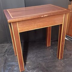 Wooden side table with storage compartment