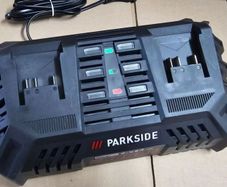 Parkside Performance 2x 4.5A 20V Dual Port Fast Charger. 12V 20V 40V Parkside Performance Cordless Power Tools Outdoor Indoor Maintenance DIY Projects.