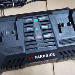 Parkside Performance 2x 4.5A 20V Dual Port Fast Charger. 12V 20V 40V Parkside Performance Cordless Power Tools Outdoor Indoor Maintenance DIY Projects.