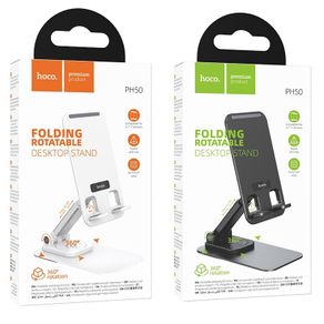 Hoco PH50 Ivey Folding 360 Rotatable Phone & Tablet Desktop Holder Black
