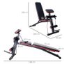 Foldable Weight Bench with Resistance Ropes, Adjustable Dumbbell Bench Sit Up Ab Bench for Multiuse Workout Image 3