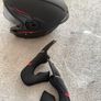 MT Helmets Cosmo open-face helmet, matte black/red, size [M], sun visor, like new Image 5