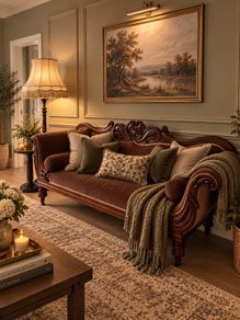 Antique Victorian Carved Walnut Sofa