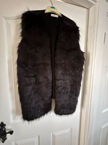 jacket faux fur gilet XL